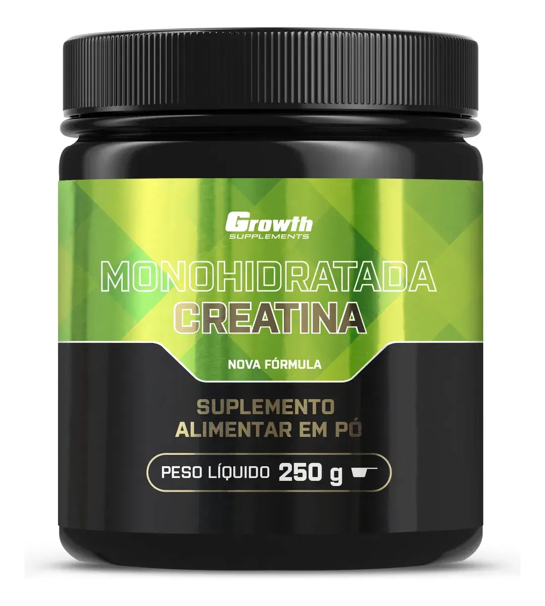 Embalagem da Creatina Growth Monohidratada 250g sem sabor